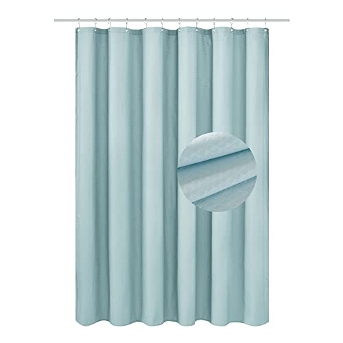 Barossa Design Soft Fabric Shower Liner or Curtain, Hotel Quality, Machine Washable, Water Repellent, Blue, 70 x 72 inches - color: Blue Aqua, size: 70"W x 72"L (Pack of 1)