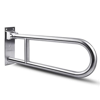 29.5 INCH Toilet Grab Bar Stainless Steel Handicap Rails Grab Bars Bathroom Support for Elderly Bariatric Disabled Commode Safety Hand Railing Guard Frame Shower Assist Aid Handrails Hand Grips - size: 29.5 Inches without Paper Holder