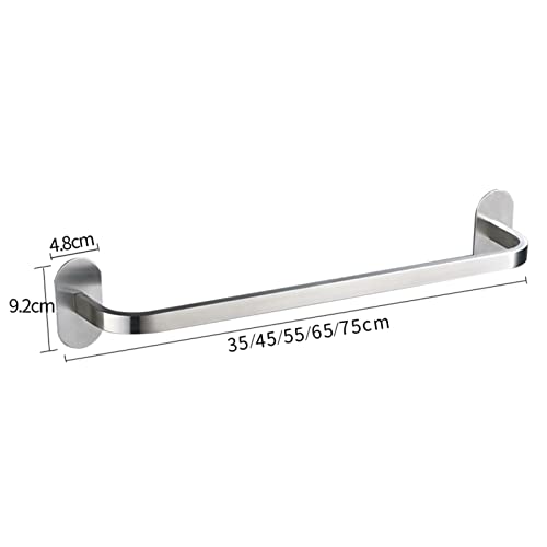Towel Bar, Stainless Steel Single Towel Racks, Multiple Uses for Bathroom Kitchen Hand Towel Holder Dish Cloths Hanger Waterproof Wall-Mounted Towel Bar (Size : 35 * 9.2 * 4.8cm) - size: 35*9.2*4.8cm