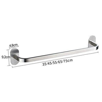 Towel Bar, Stainless Steel Single Towel Racks, Multiple Uses for Bathroom Kitchen Hand Towel Holder Dish Cloths Hanger Waterproof Wall-Mounted Towel Bar (Size : 75 * 9.2 * 4.8cm) - size: 75*9.2*4.8cm