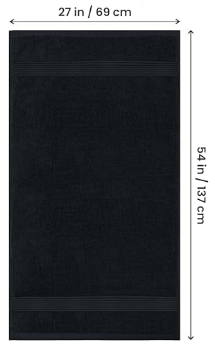 Utopia Towels Luxurious Bath Towels Set, 27x54 in, 4 Pack, Soft, Black | Soft Luxurious Ring Spun Cotton Bath Towels - Lightweight, Highly Absorbent, Quick-Drying, Ideal for Daily Use - color: Black
