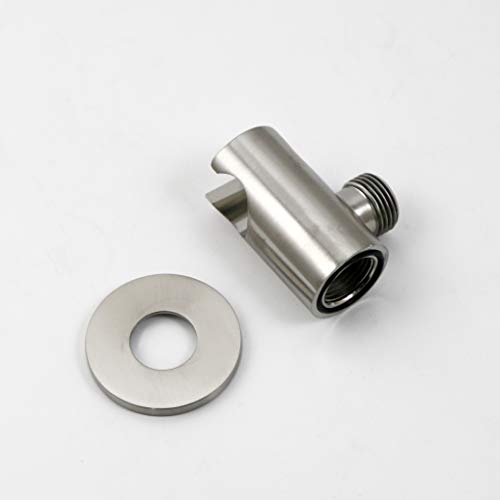 Shower Wand Holder Wall Mount,Hand Held Shower Holder with Hose Connector for Shower System Faucet Set,Handheld Shower Handle Sprayer Holder Attachment,Shower Hose Adapter, Brushed Nickel - color: Brushed Nickel