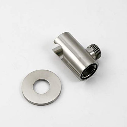 Shower Wand Holder Wall Mount,Hand Held Shower Holder with Hose Connector for Shower System Faucet Set,Handheld Shower Handle Sprayer Holder Attachment,Shower Hose Adapter, Brushed Nickel - color: Brushed Nickel