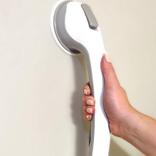 Safe-er-Grip Changing Lifestyles Suction Cup Grab Bars for Bathtubs & Showers; Safety Bathroom Assist Handle,White & Grey,16 Inches,(Pack of 3) - color: White/Grey, size: 16 inch (Pack of 3)