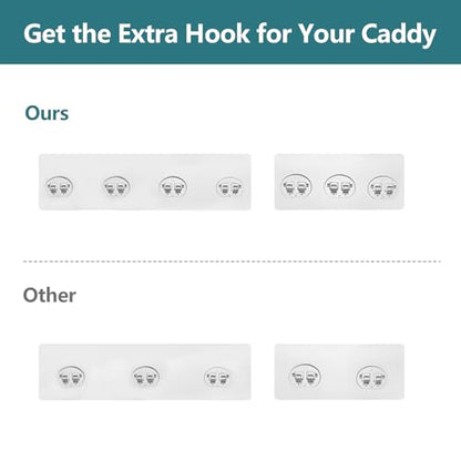 14 Pack Shower Caddy Adhesive Replacement, Strong Shower Shelf Adhesive Hooks for Corner Shelf Basket, Bathroom Rack, Kitchen Rack and Soap Holder - size: 14Pack( 4Pack10.23"&4Pack5.51"&6Pack2.36")