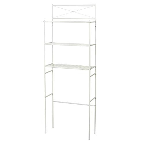 Zenna Home Over the Toilet Storage Shelf Space Saver, Behind Toilet Bathroom Organizer and Storage, Metal Bathroom Organizer with 3 Shelves, White - color: White