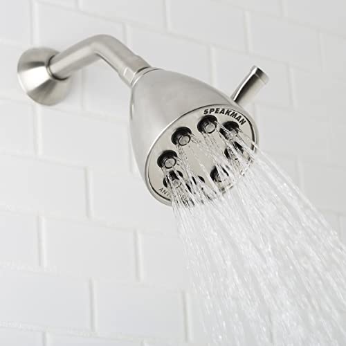 Speakman S-2251-MB Signature Icon Anystream High Pressure Adjustable Solid Brass Shower Head, 2.5 GPM, Matte Black - color: Matte Black, size: 2.5 GPM