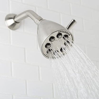 Speakman S-2251-MB Signature Icon Anystream High Pressure Adjustable Solid Brass Shower Head, 2.5 GPM, Matte Black - color: Matte Black, size: 2.5 GPM