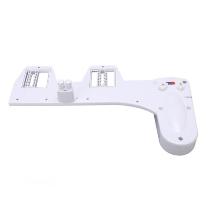 Bidet Toilet Attachment Spray Hot Cold Fresh Water Dual Nozzle Non Electric Mechanical Adjustable Water Pressure Temperature Bathroom Seat for Standard Toilets White 17.3 x 8.1