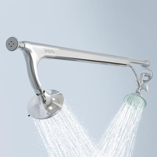 BOONA Tandem Shower as seen on Shark Tank | Dual Shower Head for Couples | King Krome, Two Showerheads - color: King Krome, size: Two Showerheads