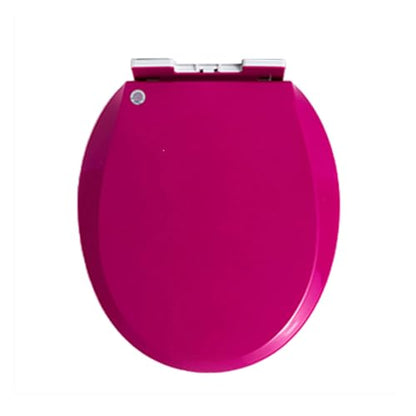 Soft Close Toilet Seat, Round Toilet Seat Cover, Quiet and Slow Close Toilet Lid and Seat, Quick Release, Easy to Install Also Easy to Clean, O-Shaped, PP,Rose red,36x41cm - color: Rose Red