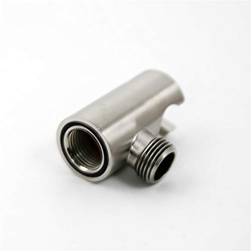 Shower Wand Holder Wall Mount,Hand Held Shower Holder with Hose Connector for Shower System Faucet Set,Handheld Shower Handle Sprayer Holder Attachment,Shower Hose Adapter, Brushed Nickel - color: Brushed Nickel