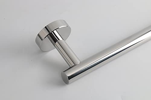 TocTen Bath Towel Bar - Thicken SUS304 Stainless Steel Bathroom Towel Holder, Towel Rod for Bathroom Heavy Duty Wall Mounted Towel Rack Hanger (12IN, Chrome) - color: Chrome, size: 12IN