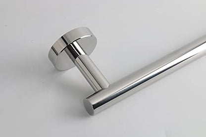 TocTen Bath Towel Bar - Thicken SUS304 Stainless Steel Bathroom Towel Holder, Towel Rod for Bathroom Heavy Duty Wall Mounted Towel Rack Hanger (12IN, Chrome) - color: Chrome, size: 12IN