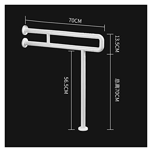 Grab Bar Toilet with Legs Free Standing Toilet Handrail for Toilet Wall Mount Armrest Nylon Stainless Steel Railing Guard Frame Safety Handle