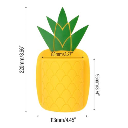 Pineapple Bathroom Toothbrush Holder – Silicone Wall Mounted Tooth Brush Suction Cup Organizer for Toothpaste, 1 Pack Shower Accessories with Cute Design