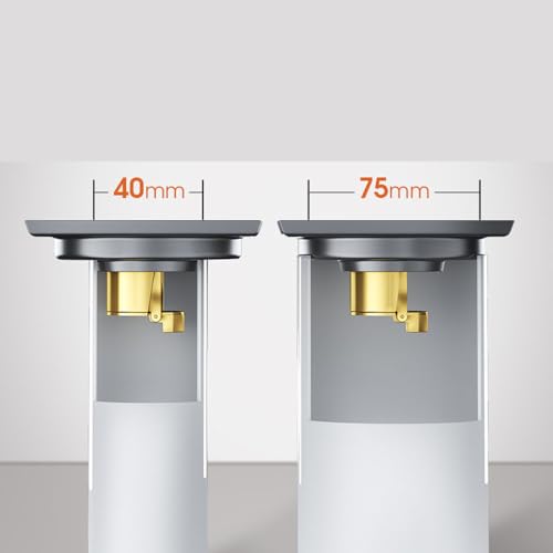 Xportix Square Floor Drain with Backflow Preventer, 4x4 inch, 304 Stainless Steel, for Kitchen Bathroom Balcony Backyard, Silver Chrome with Brass Core 007