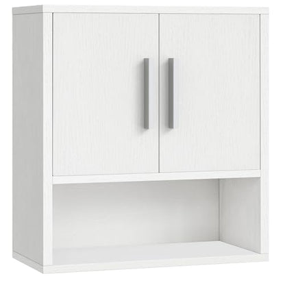 HOOBRO Bathroom Wall Cabinet, Medicine Cabinet, 15 x 16.1 Bathroom Wall Cabinet with Adjustable Shelf, Over The Toilet Wall Bathroom Storage Cabinet for Bathroom, Bedroom, White