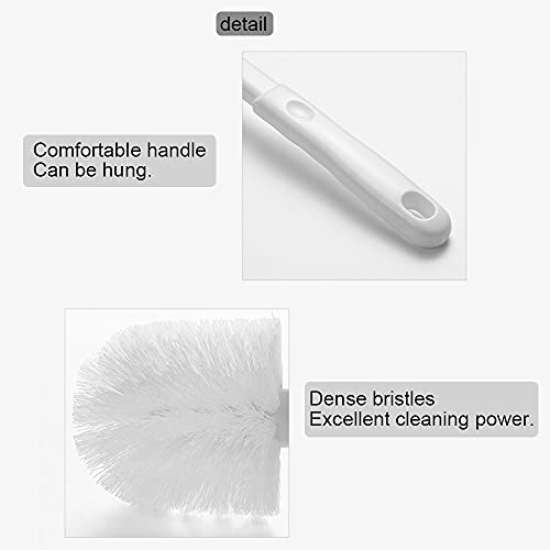 Baffect Curved Toilet Brush with Long Anti-Slip Grip Handle (Plastic) | Toilet Cleaning Brushes Strong Decontamination Hanging Portable Toilet Bowl Brush Bathroom Accessories