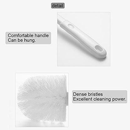 Baffect Curved Toilet Brush with Long Anti-Slip Grip Handle (Plastic) | Toilet Cleaning Brushes Strong Decontamination Hanging Portable Toilet Bowl Brush Bathroom Accessories