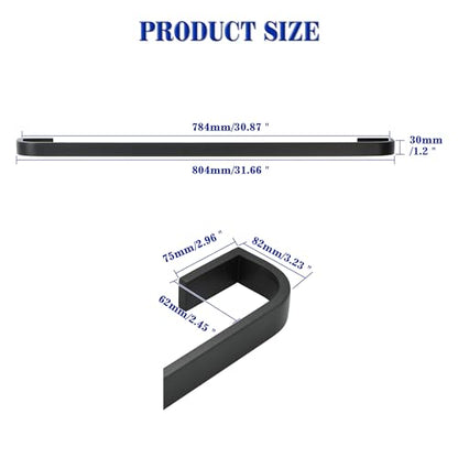 Alise Towel Bars for Bathroom,Black Towel Holder 32'' Towel Rack for Bathroom Wall Mount,SUS304 Stainless Steel Towel Rail Towel Hanger for Walls - size: 32 Inch