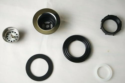 APEX RV Sink Drain with Removable Stainless Steel Strainer, fits (2 1/2 inch) Sink Opening, Fits (1 1/2 inch) Pipe Diameter for RV, Camper, Trailer, Marine Vessel, Cabin, and Bar Sink.