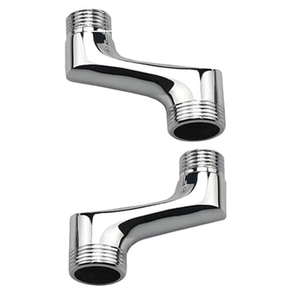 2Pcs Shower Head Adapter, Brass Shower Head Extender, Adjustable Swivel Arm, 1/2 3/4 Offset Connection, Excentric Toilet Connection