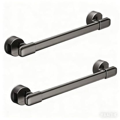 Suction Cup Grab bar for Shower，Suction Cup Shower Grab Bars,11.8″, 2-Pack | No drilling, no glue damage to walls. Simply press to lock the suction cup, easy to install and reposition whenever you want - color: Gray 30cm 2pcs