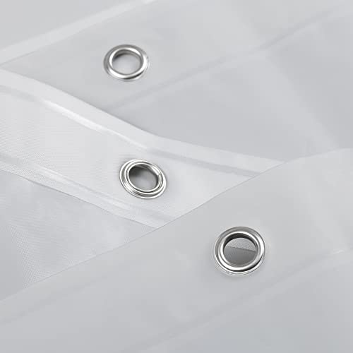 Barossa Design Shower Curtain Liner Standard Size, Silver Gray | Premium PEVA, BPA & PVC Free, No Chemical Smell, Metal Grommets, Lightweight Shower Curtain with 3 Magnets for Bathroom - color: Gray Silver, size: 72"W x 72"L (Pack of 1)