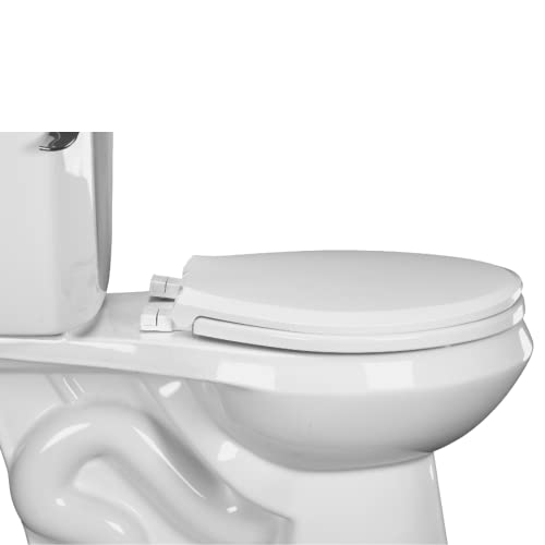 Centoco Lift & Clean, Slow Close Round Toilet Seat, 4100LC-001, USA, White | Lift-Off, Cover, Plastic, Made in the USA - color: White, size: Round, style: Lift and Clean