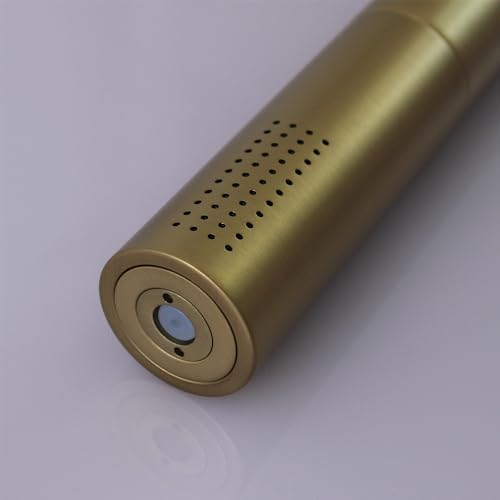 AYIVG Brushed Gold Finish Round Brass 2 In 1 Function High Pressure Handheld Shower Head Sprayer Hand Shower Wand with 59 Inch Hose For Bathroom Shower System - color: Brushed Gold