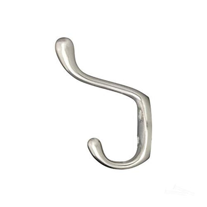 2 Pack Rok Hardware Heavy Duty Brushed Nickel Home Wall Closet Towel Robe Coat Double Hook Hanger