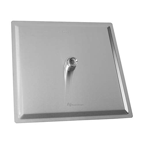 NearMoon Rain Shower Head, High Flow Stainless Steel Square Rainfall Shower, Waterfall Bath Shower Body Covering, Ceiling or Wall Mount (16 Inch, Brushed Nickel) - color: Brushed Nickel, size: 16 Inch Square
