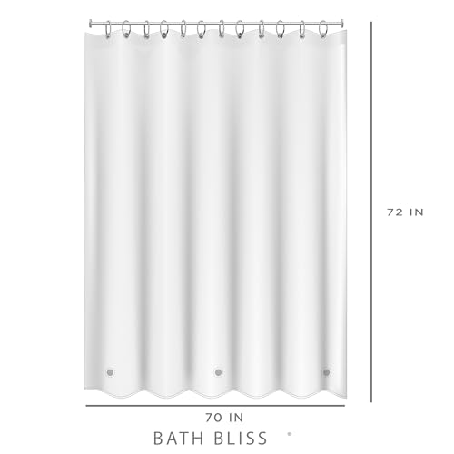 Bath Bliss 2 Pack PEVA Hotel Grade Shower Curtain Liner | 8G | 70"x 72" | Stainless Steel Grommets |Weighted Magnetic Hem |Super Clear - color: Super Clear