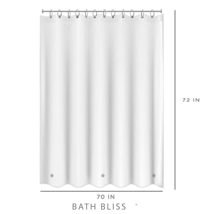 Bath Bliss 2 Pack PEVA Hotel Grade Shower Curtain Liner | 8G | 70"x 72" | Stainless Steel Grommets |Weighted Magnetic Hem |Super Clear - color: Super Clear