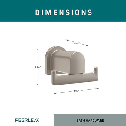 Peerless PA419-BN Xander Double Towel Hook, SpotShield Brushed Nickel