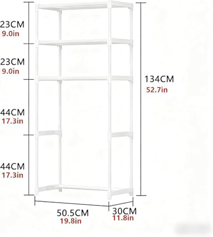 3-Tier Over the Toilet Storage, Metal Bathroom Shelve, Over Toilet Bathroom Organizer, Space Saver Bathrooms Shelve for Restroom Laundry Balcony, White - color: White