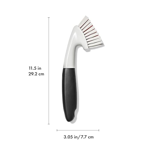 OXO Good Grips Grout Brush & Heavy Duty Scrub Brush Combo Set; Tough, Durable bristles Cut Through Grime and soap scum; Ideal for tubs, Tile Walls, countertops and Floors - style: Grout and Heavy Duty Scrub Brush Set