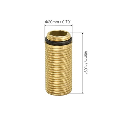 uxcell 1 Pcs Faucet Extension Tubes, 1.89" x 0.79" Faucet Mount Extension Shank Handle Brass Basin Faucet Mounting Accessories Fixed Foot for Bathroom and Kitchen Faucets - size: 1.89 inch