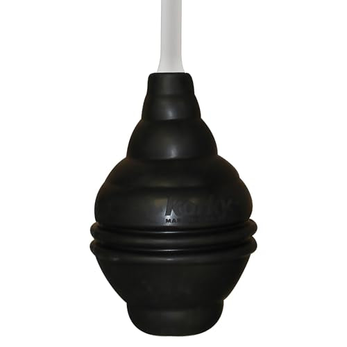 Korky 99-4A 99-1AM Beehive Max Universal Fits All Old and New Powerful Plunge-Easy Grip T-Handle-Made in USA Toilet Plunger, Black - style: Non-Adjustable Handle