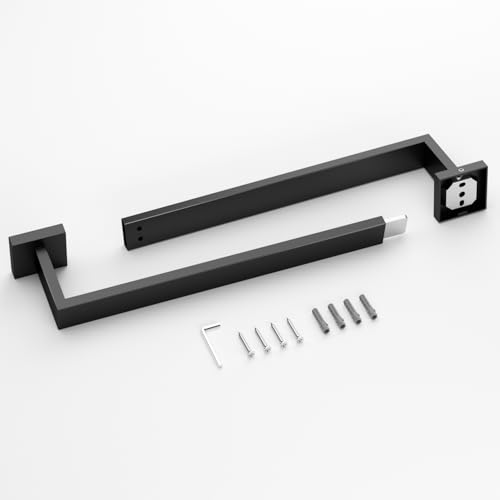 HITSLAM Bath Towel Bar, 24 Inch Towel Rack for Bathroom Wall Mounted, 2-Section Easy Assembly Design, SUS304 Stainless Steel Towel Holder, Matte Black - color: Matte Black, size: 24 Inch (Total Length 25.6 Inch)