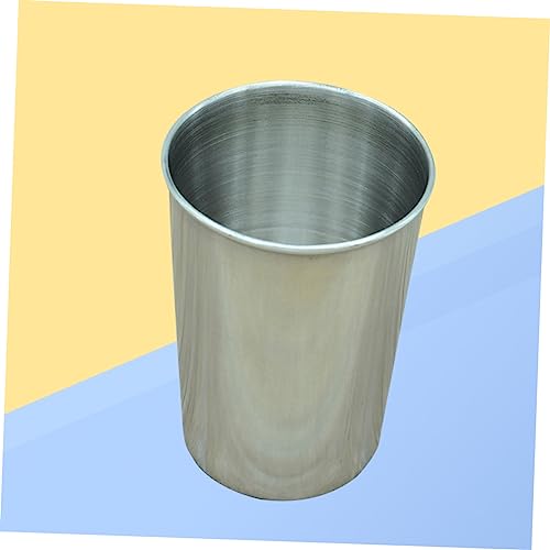 Cabilock 2pcs Stainless Steel Water Tumblers Multi Use Cups for Beverages Juice and Parties Sleek Silver Design Easy to Clean for Home and Travel - size: 6X6cm