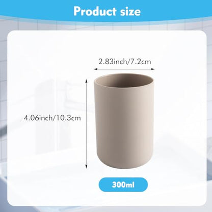300ml Bathroom Cup, Wall Mounted Toothbrush Holders Reusable Water Cup Drinking Cups for Home Travel Bathroom Accessories (Coffee) - color: Coffee