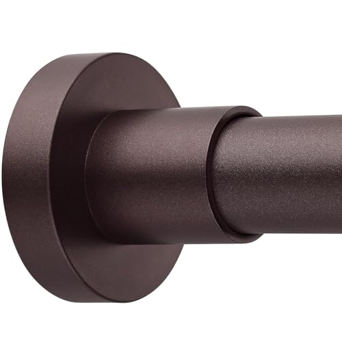 BRIOFOX Shower Curtain Rod Adjustable 18-78 Inch, Stainless Steel Spring Tension Shower Rod No Drilling Non Slip, Bronze - color: Bronze, size: 18-78 Inch