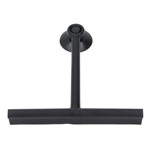 Shower Squeegee White Shower Squeegee with Suction Cup SqueegeeShower with Suction Cup Premium Soft Silicone Multi Purpose Reusable Window for Glass Bathro (Black) - color: Black