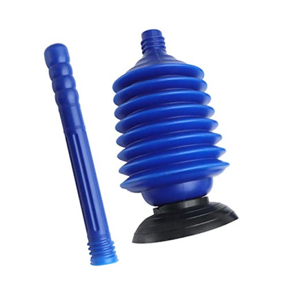 High Pressure Bellow Plunger for Bathroom Plunger for Toilet Blockage Removal Blue