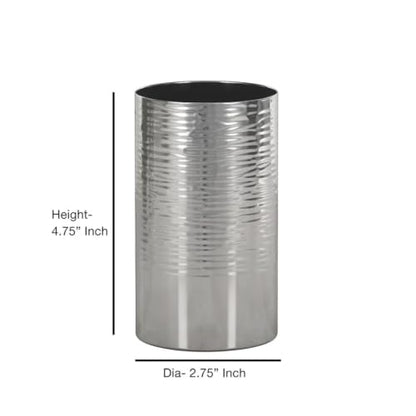 Toothbrush Holder, Bathroom Tumbler Cup, Stainless Steel Rinse Cup, Decorative Cup for Vanity Countertops, Sink, Desk, Makeup Brush Holder, Shiny or Hammered Finish