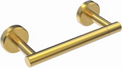 RARXTR Gold Toilet Paper Holder SUS304 Stainless Steel Double Post Pivoting Toilet Paper Roll Holder Wall Mounted Toilet Tissue Holder for Commercial Bathroom RV Brushed Brass Finish - color: Brushed Gold, size: Wall Mount