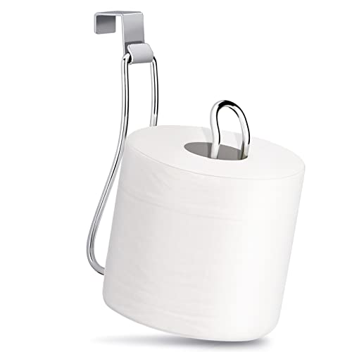 Over the Tank Toilet Paper Holder, Metal Toilet Paper Holder, Chrome | Toilet Paper Roll Holder, Bathroom Toilet Paper Storage, Space Saving for Bathroom - color: Chrome
