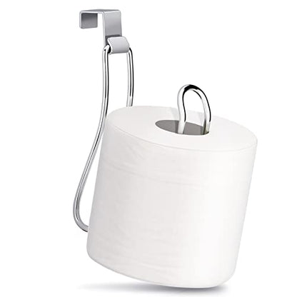 Over the Tank Toilet Paper Holder, Metal Toilet Paper Holder, Chrome | Toilet Paper Roll Holder, Bathroom Toilet Paper Storage, Space Saving for Bathroom - color: Chrome